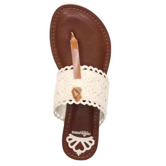 FERGALICIOUS BY FERGIE Crochet Knit Sandals Size 6.5 - Picture 1 of 6